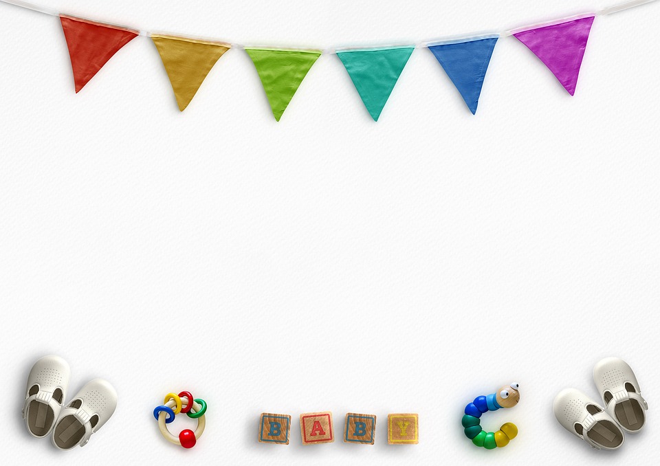 Photo of colourful baby items